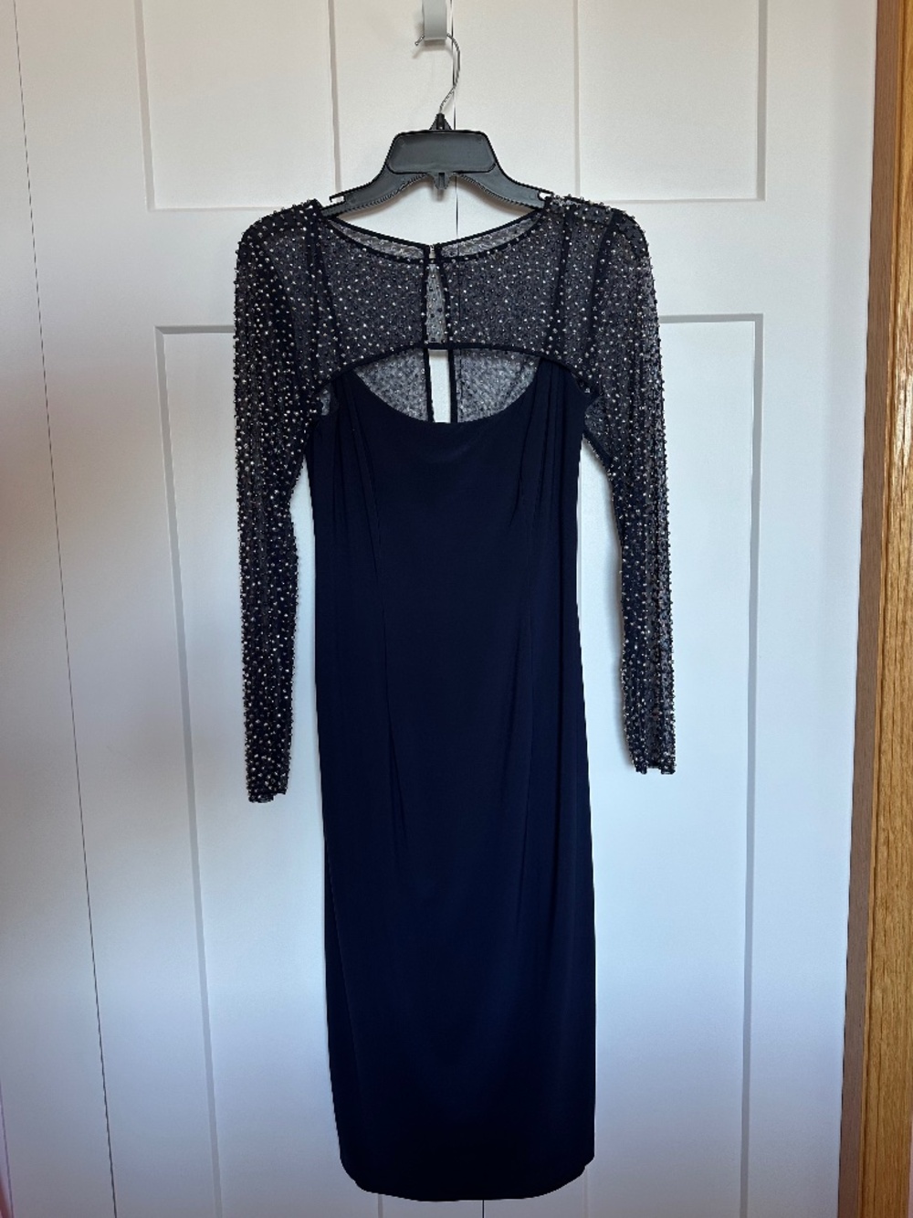 NEW Betsy & Adam Beaded Sleeve Midi Dress